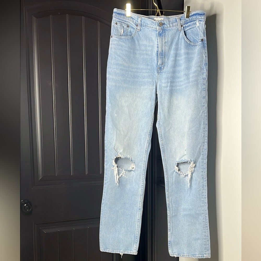 Abercrombie & Fitch Blue Straight Leg Jeans